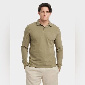 Goodfellow & Co Men's Long Sleeve Shirt - Vintage polo.